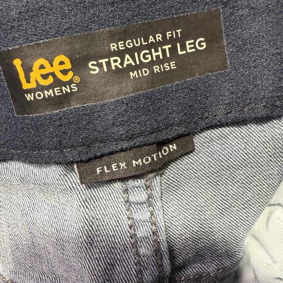Lee Flex Motion Jeans 26W Long Straight Leg Stretch Denim Mid Rise New Tags - Picture 5 of 10